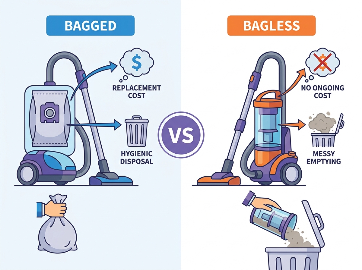 Bagged vs Bagless Vacuum Comparison