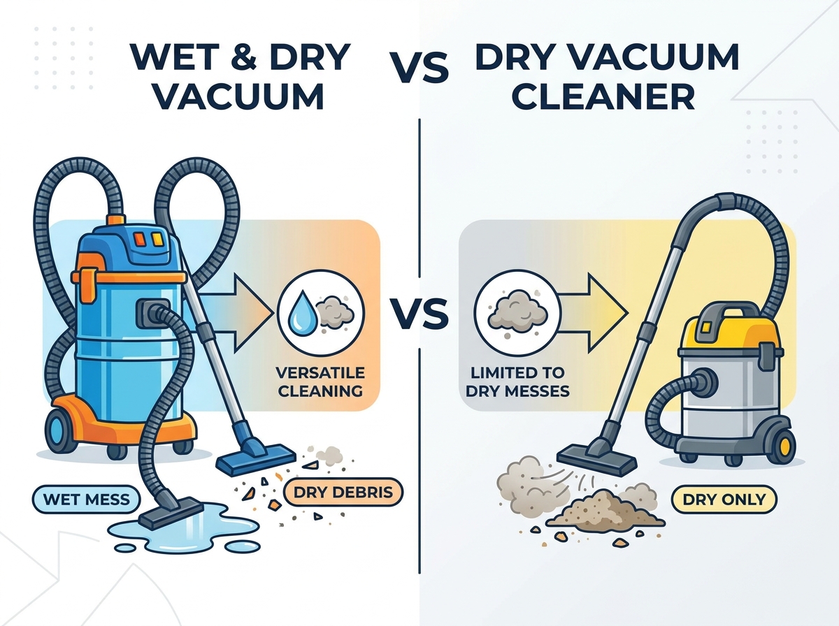 Wet Dry vs Dry Vacuum Cleaner Comparison